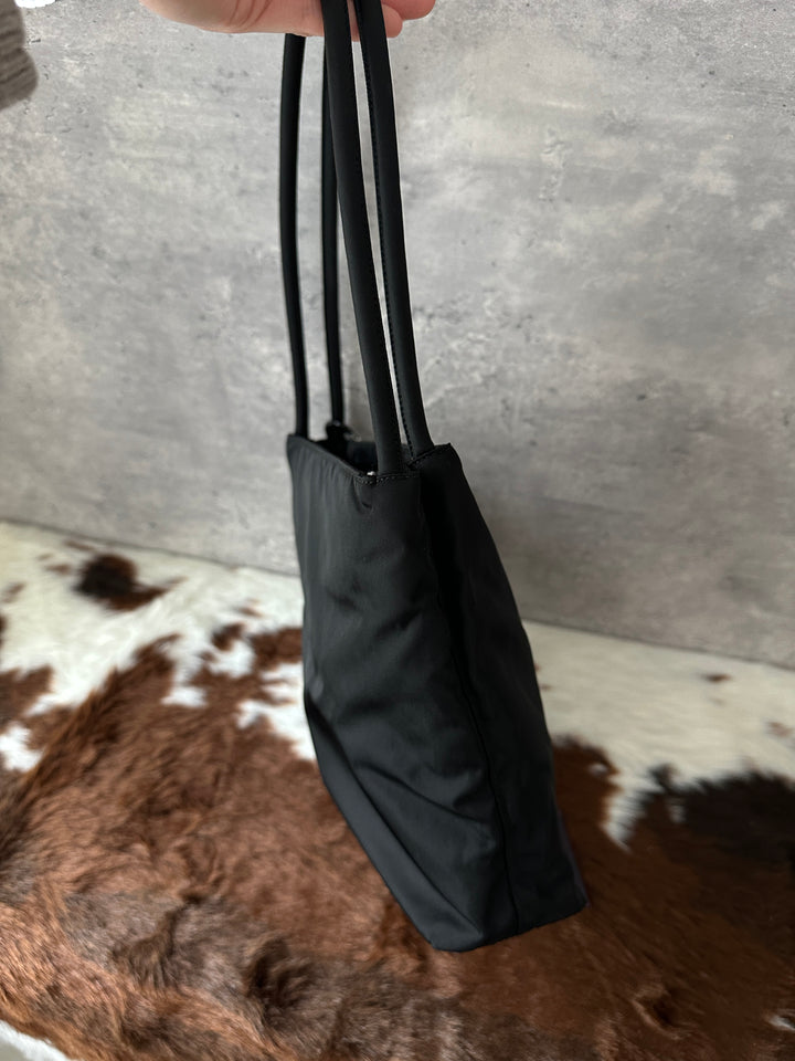 "PRADA 🖤 Black Nylon Tote Bag｜Lightweight Classic × Everyday Essential × Sleek Minimal Design "