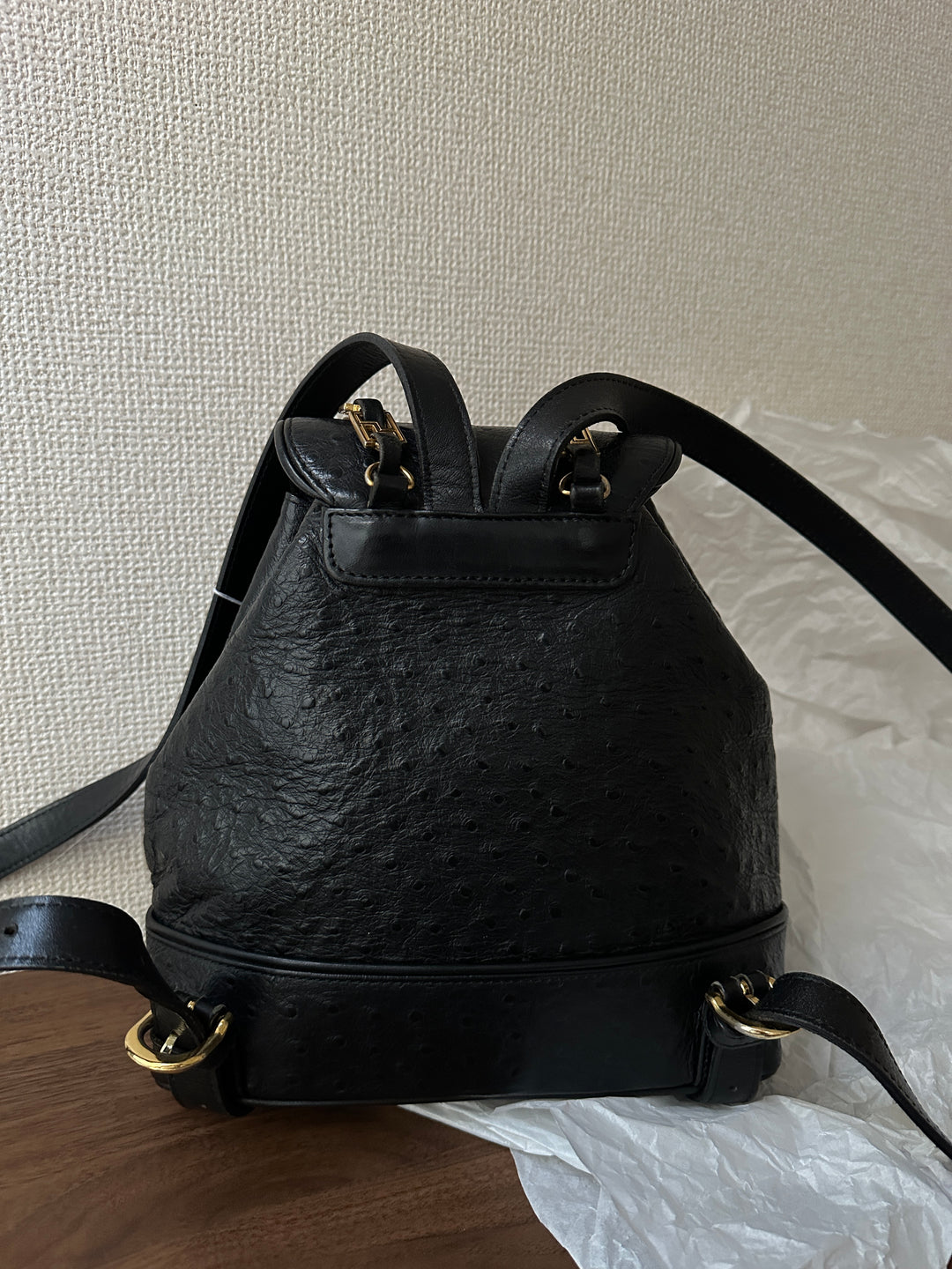 Versace Ostrich Leather Medusa Backpack 🌞🖤 Rare & Stunning