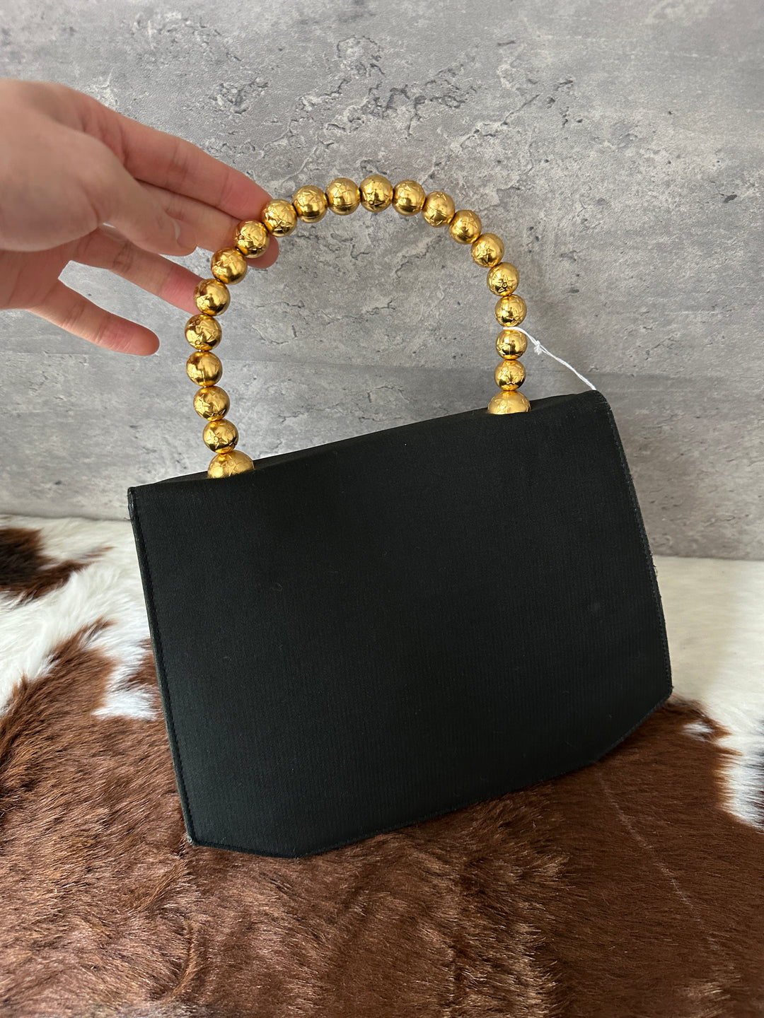 CELINE ✨ Satin Beaded-Handle Kelly Bag｜Opulent Gold Details × Iconic Red Interior × Rare Vintage Find