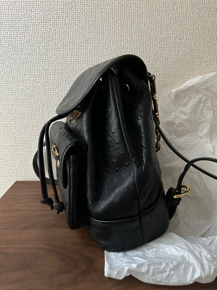 Versace Ostrich Leather Medusa Backpack 🌞🖤 Rare & Stunning