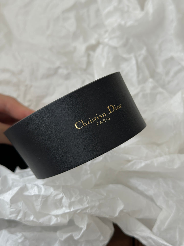 Christian Dior Logo Belt 🖤｜Gold CD Buckle × Black Cotton Body × Statement Styling