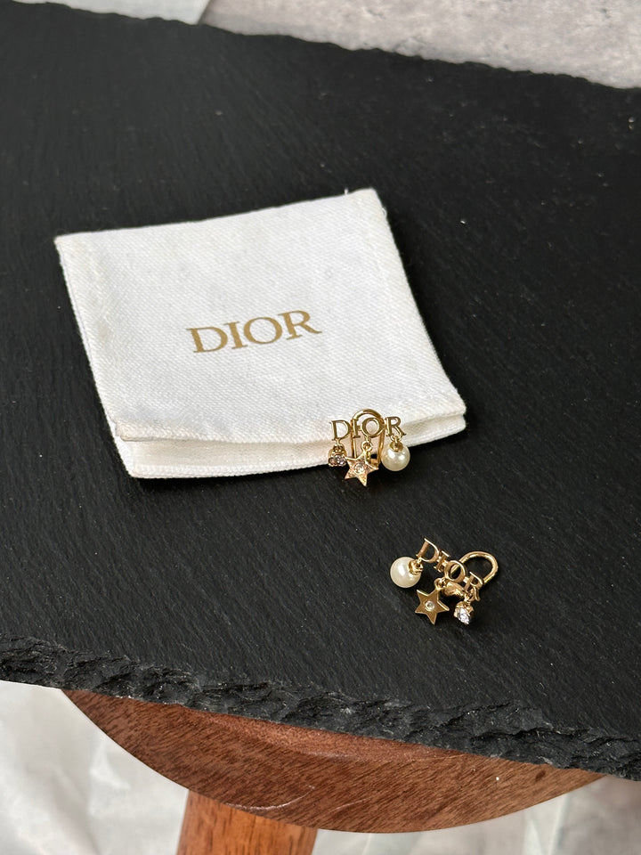 Dior Star & Pearl Charm Earrings 🤍✨ with Dustbag