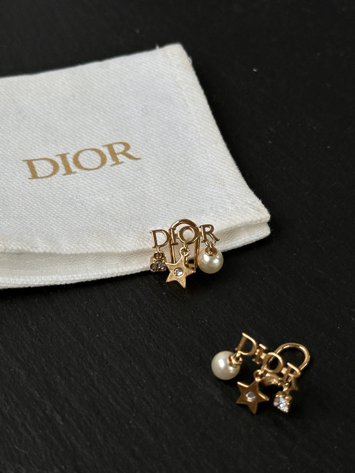 Dior Star & Pearl Charm Earrings 🤍✨ with Dustbag