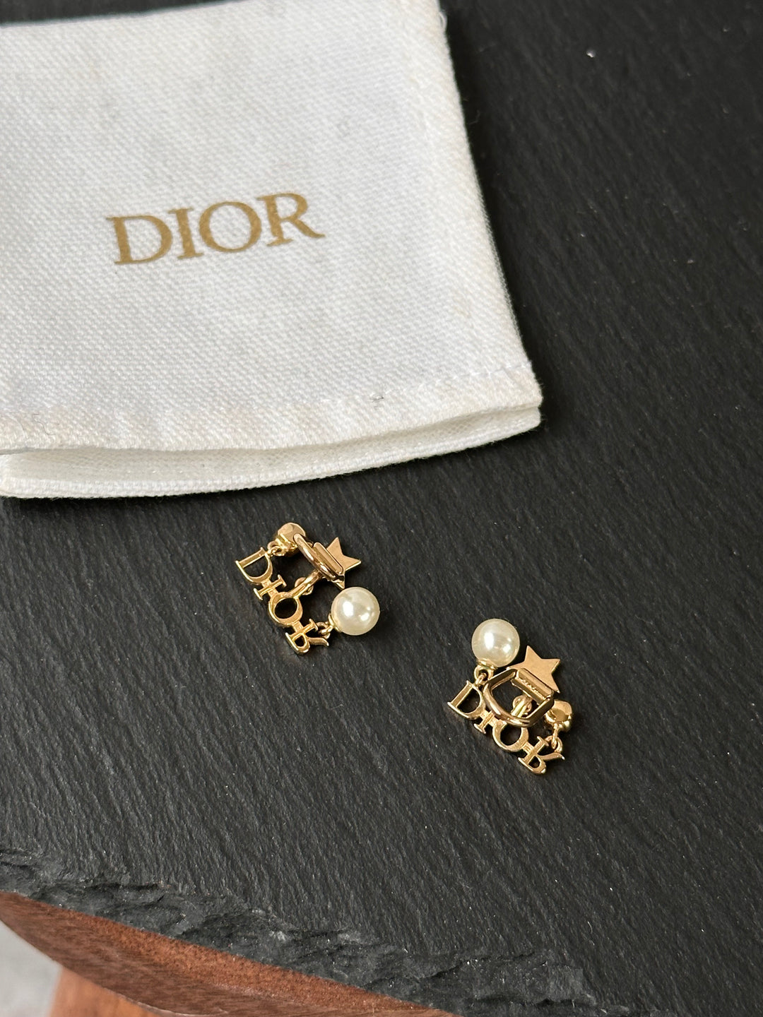 Dior Star & Pearl Charm Earrings 🤍✨ with Dustbag