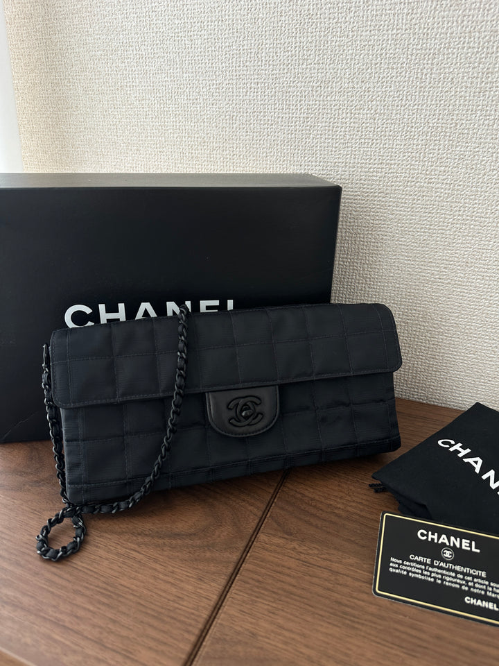 Chanel Choco Bar Travel Line Shoulder Bag 🖤🍫 in Full Set with Box