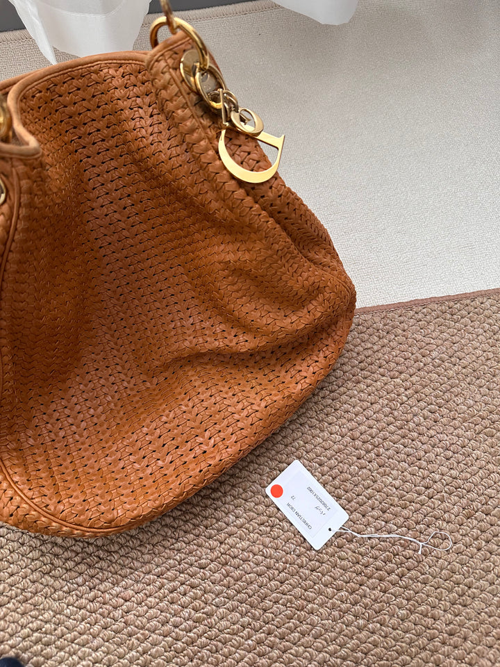 DIOR Woven Hobo Bag – Rare Brown Calfskin ✨🤎