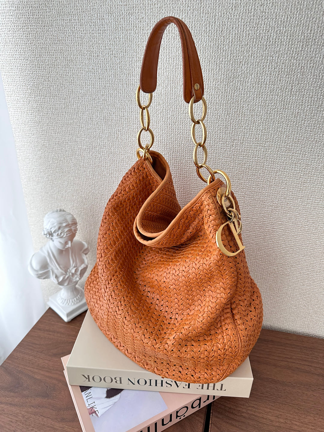DIOR Woven Hobo Bag – Rare Brown Calfskin ✨🤎