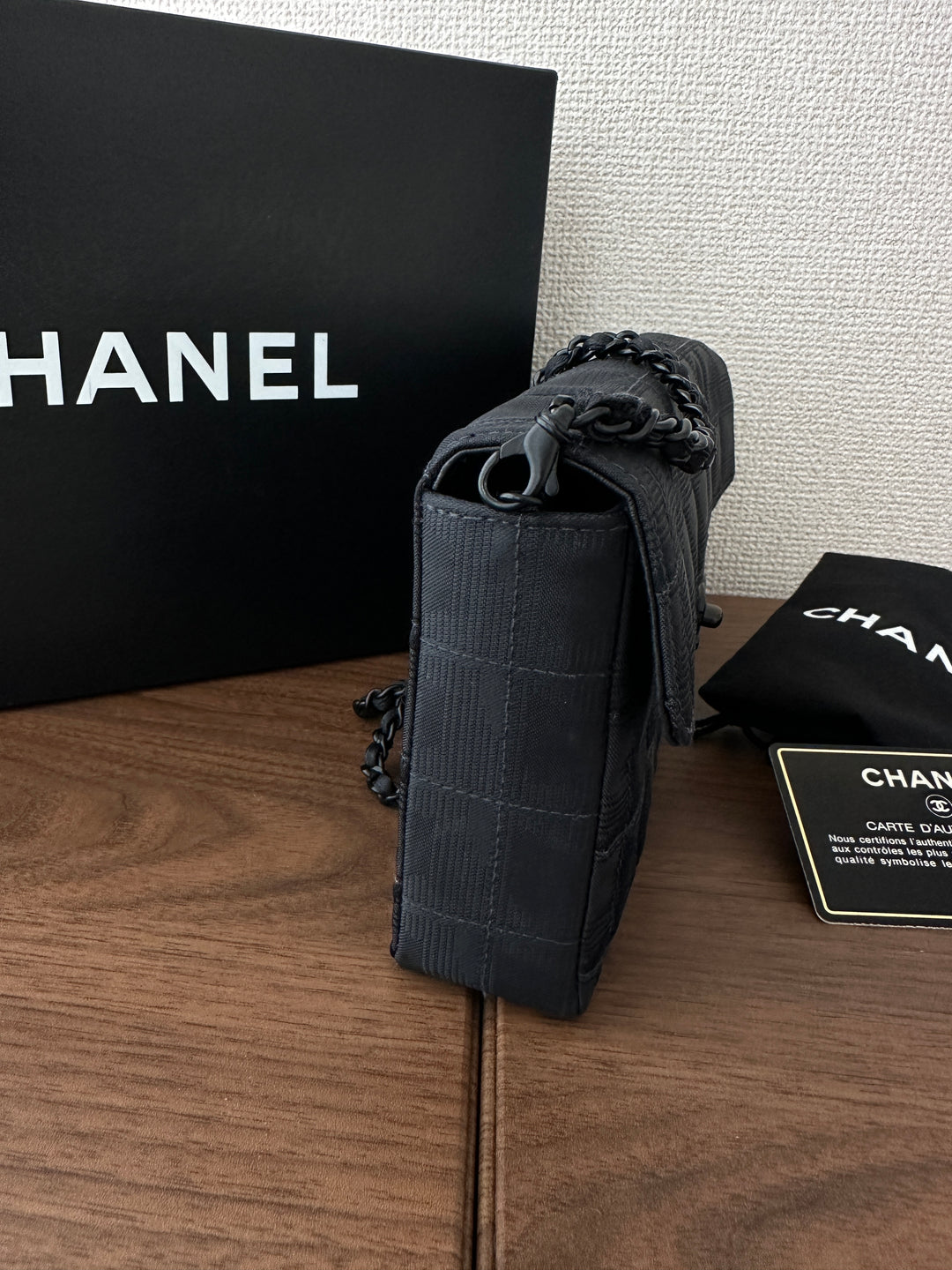 Chanel Choco Bar Travel Line Shoulder Bag 🖤🍫 in Full Set with Box