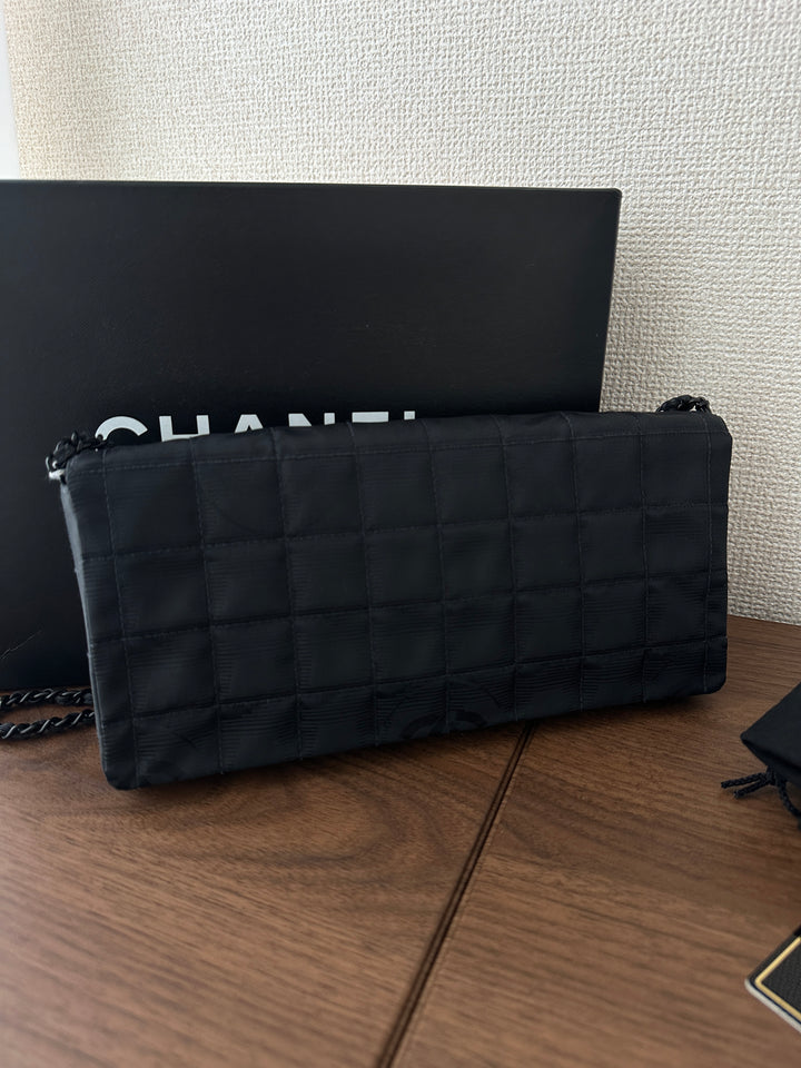 Chanel Choco Bar Travel Line Shoulder Bag 🖤🍫 in Full Set with Box