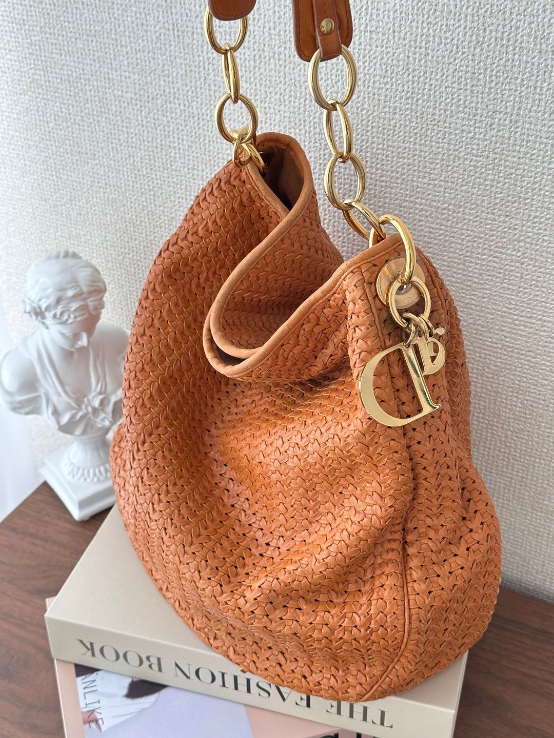 DIOR Woven Hobo Bag – Rare Brown Calfskin ✨🤎