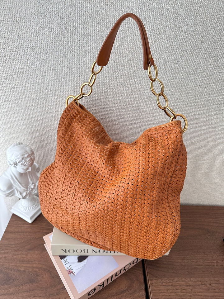 DIOR Woven Hobo Bag – Rare Brown Calfskin ✨🤎