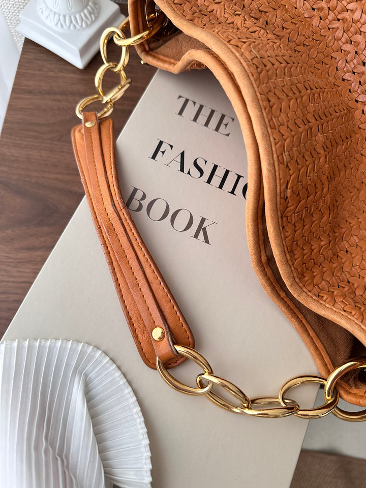 DIOR Woven Hobo Bag – Rare Brown Calfskin ✨🤎