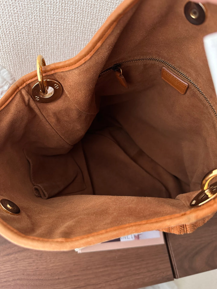 DIOR Woven Hobo Bag – Rare Brown Calfskin ✨🤎