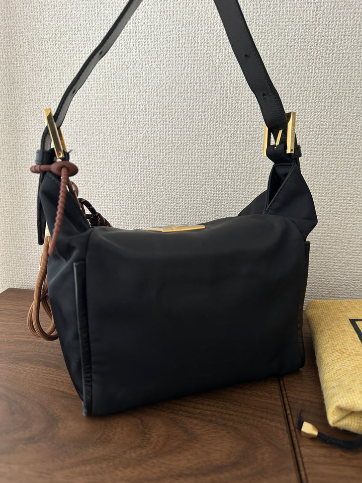 Fendi Enamel Gold Buckle Hobo 🖤✨ Rare & Chic