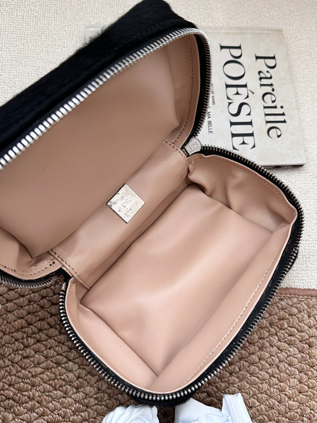 Fendi Pony Hair Mini Vanity Bag 🖤✨ Rare So Black