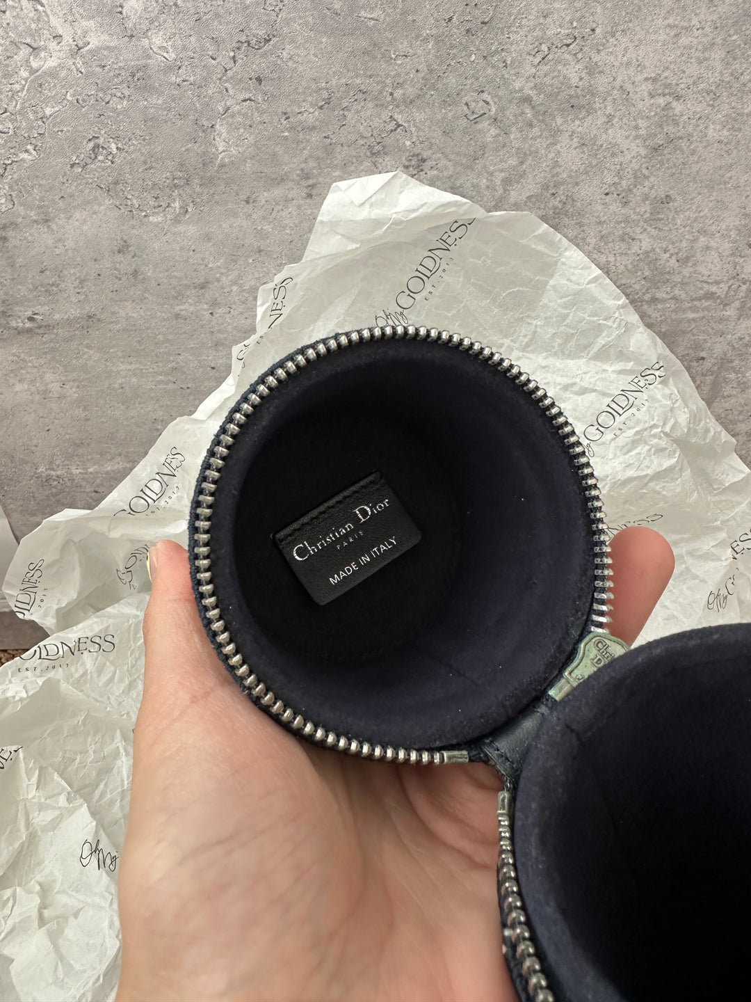 Dior Oblique Embroidery Cylinder Pouch｜Vintage Mini Barrel Bag
