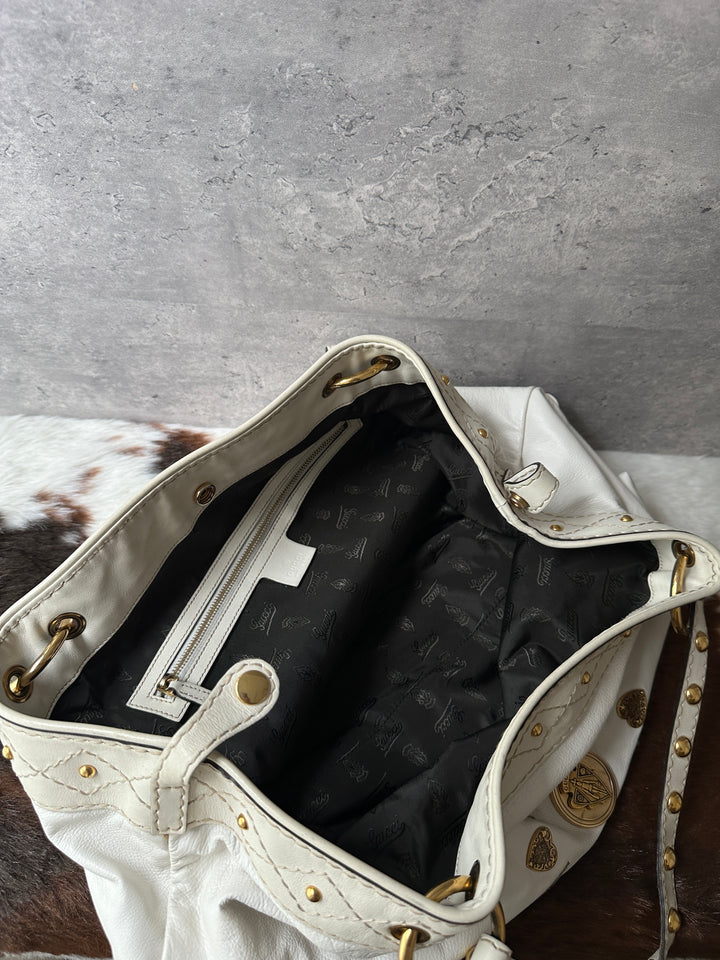 GUCCI Irina Tote Bag 🤍｜Vintage Heart Medallions × Lightweight Design × Workday Capacity