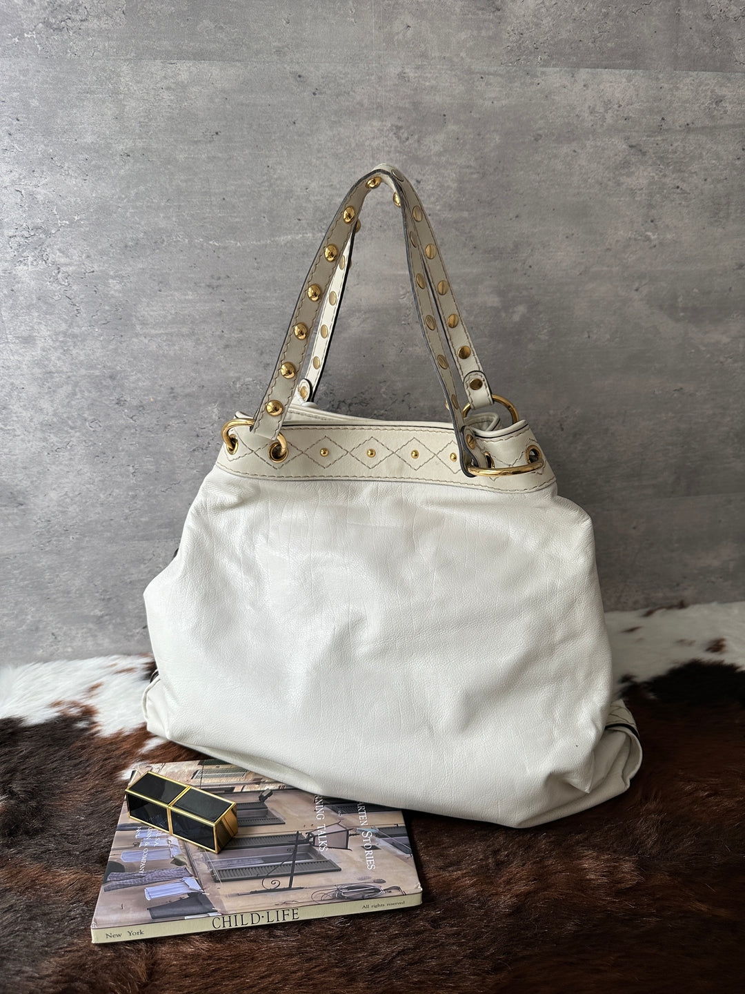 GUCCI Irina Tote Bag 🤍｜Vintage Heart Medallions × Lightweight Design × Workday Capacity