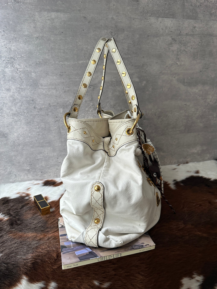 GUCCI Irina Tote Bag 🤍｜Vintage Heart Medallions × Lightweight Design × Workday Capacity