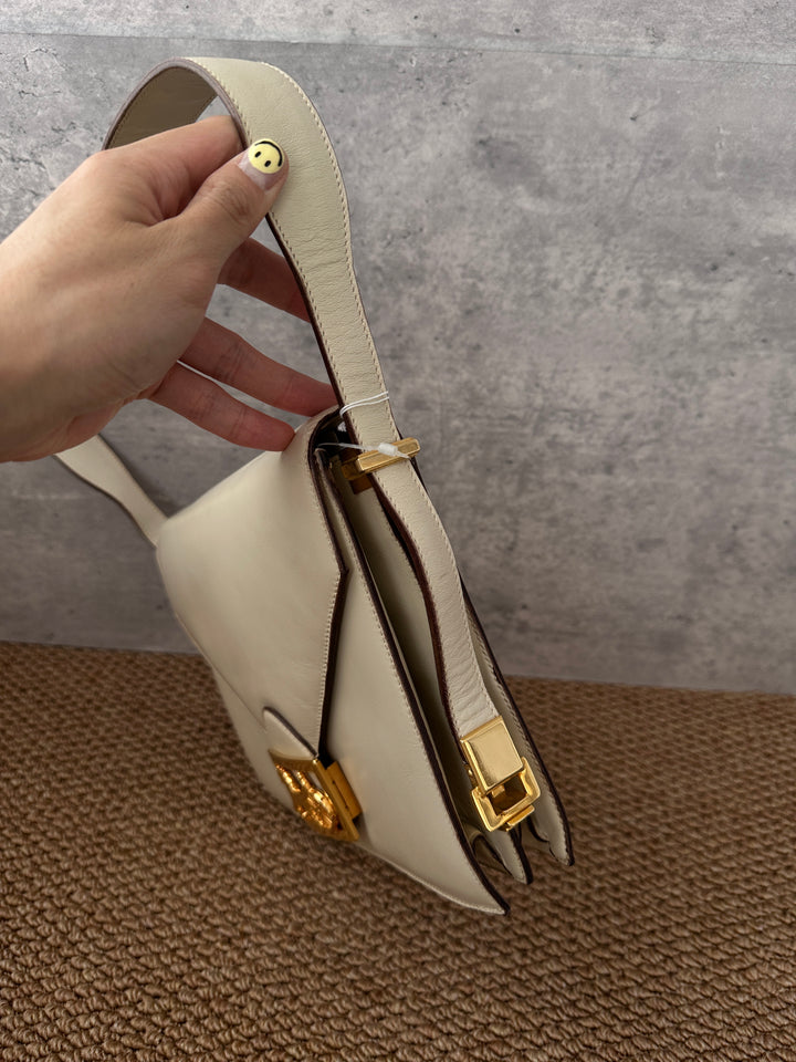 CELINE Large Carriage Buckle Envelope Bag 🤍｜Rare Cream Color Vintage Treasure