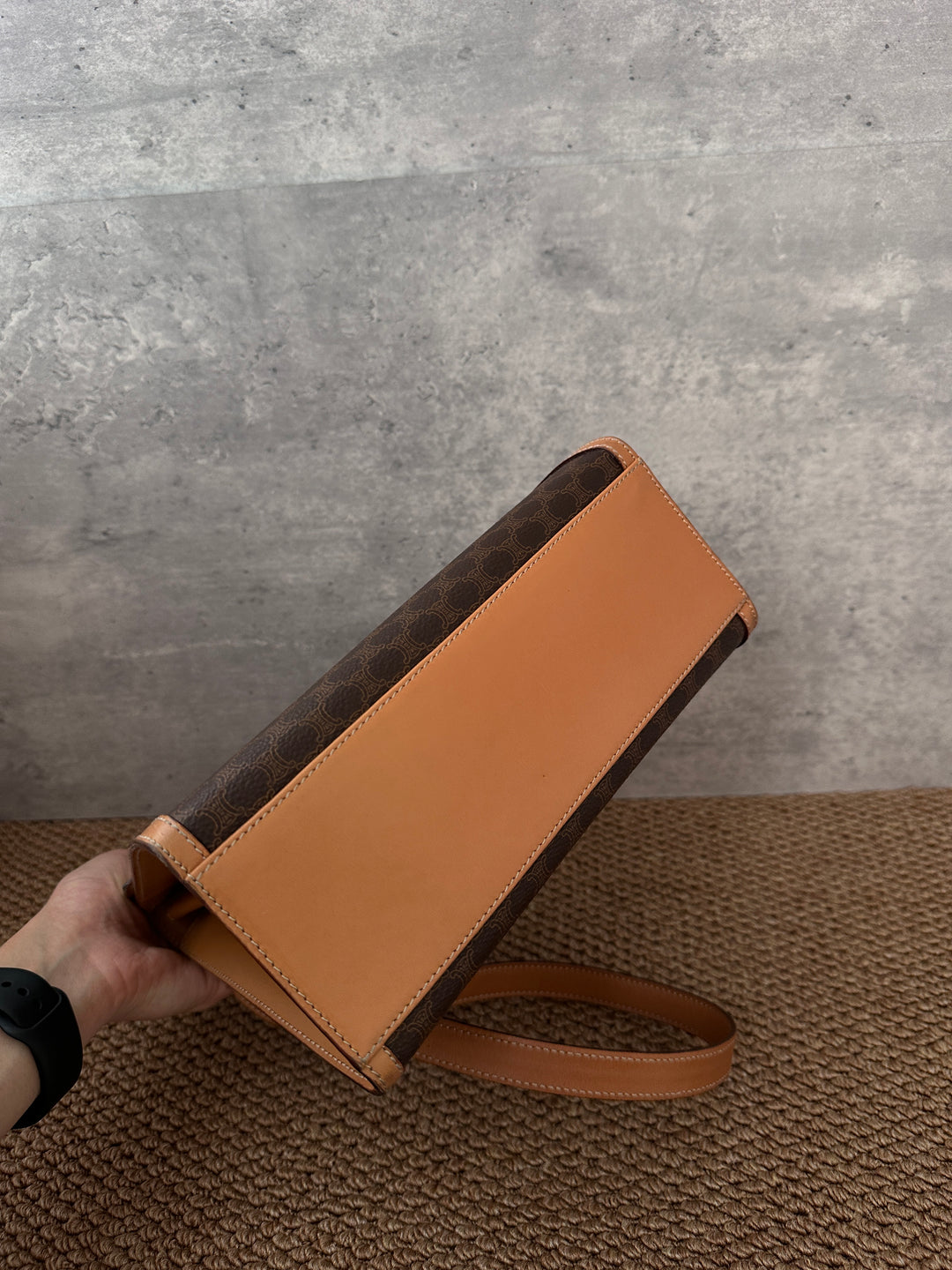 CELINE Monogram Kelly Bag 🤎｜Vintage Elegance with Original Strap