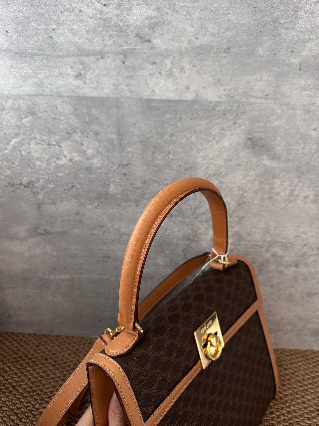 CELINE Monogram Kelly Bag 🤎｜Vintage Elegance with Original Strap