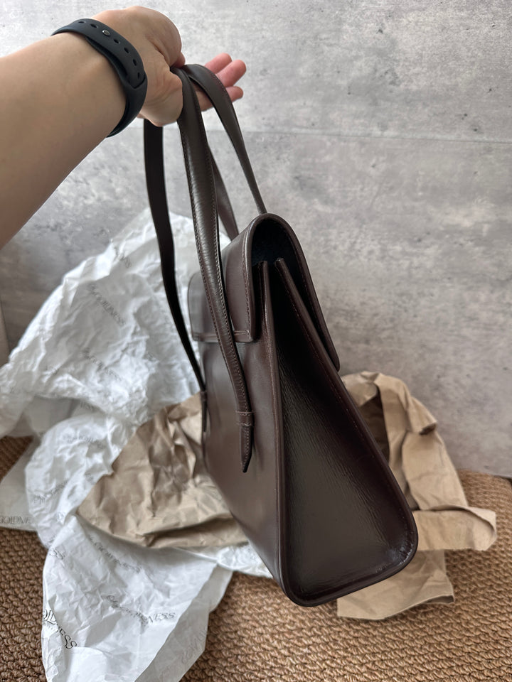 CELINE Chocolate Brown Tri-Lock Kelly with Watch Chain ✨｜Rare Vintage Icon & Collectible