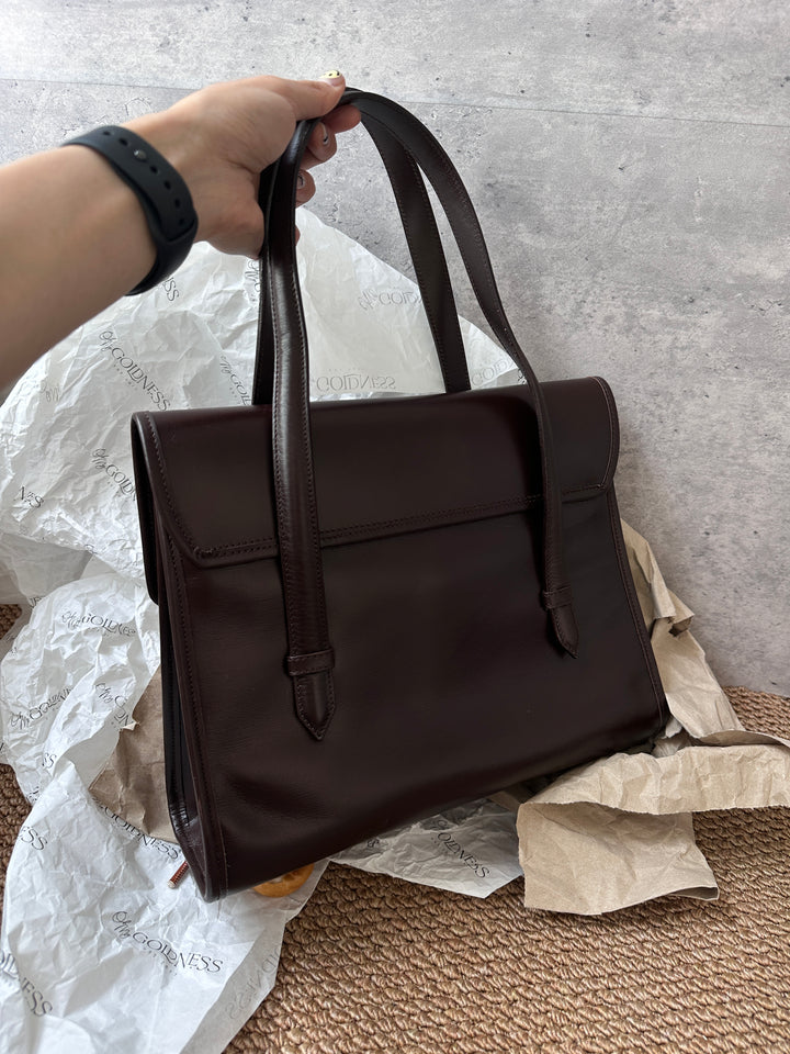 CELINE Chocolate Brown Tri-Lock Kelly with Watch Chain ✨｜Rare Vintage Icon & Collectible