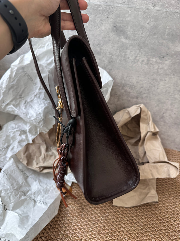 CELINE Chocolate Brown Tri-Lock Kelly with Watch Chain ✨｜Rare Vintage Icon & Collectible