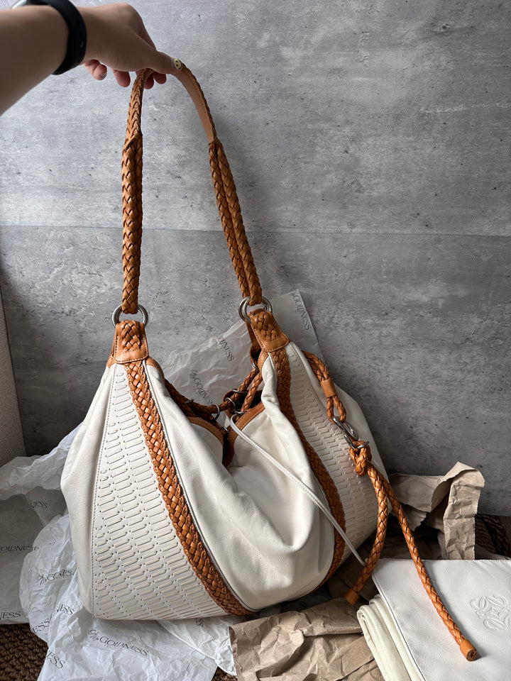 LOEWE Hobo Shoulder Bag 🤎✨｜Soft Nappa Lambskin & Iconic Woven Detailing