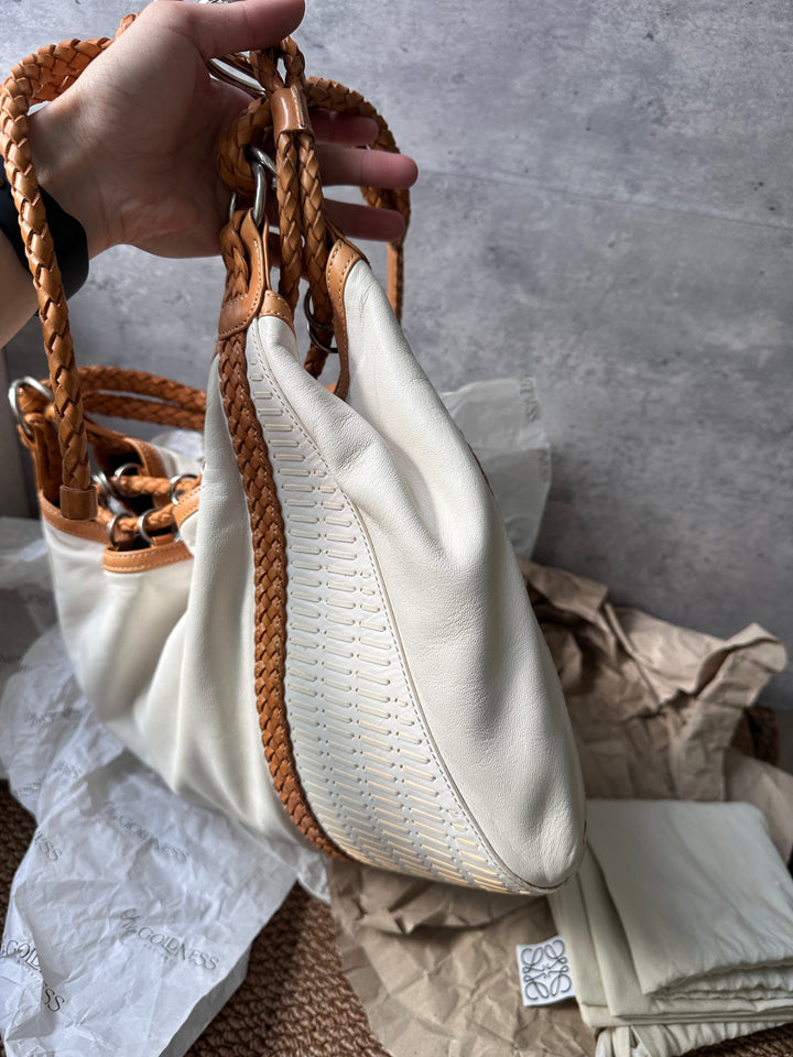 LOEWE Hobo Shoulder Bag 🤎✨｜Soft Nappa Lambskin & Iconic Woven Detailing