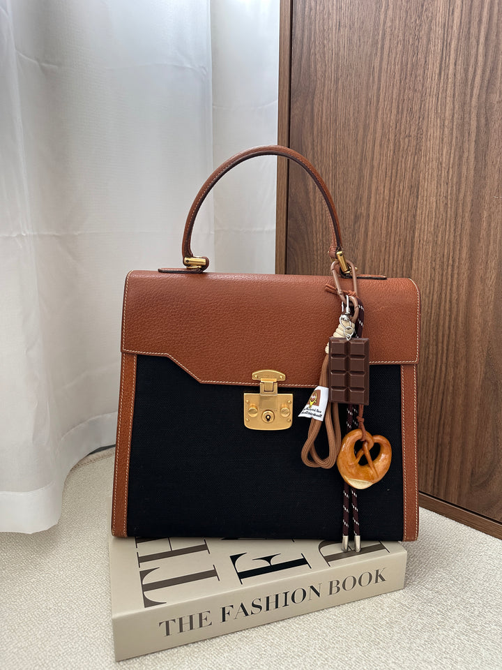 Gucci Fabric & Pigskin Kelly Bag 🖤🤎 | Timeless Vintage Luxury✨