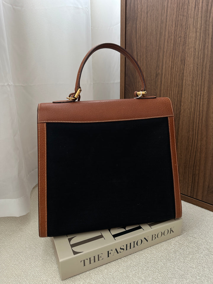 Gucci Fabric & Pigskin Kelly Bag 🖤🤎 | Timeless Vintage Luxury✨