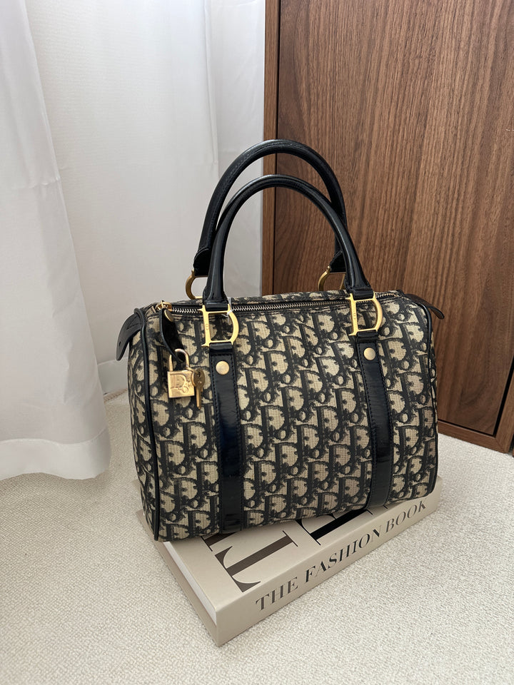 Christian Dior Monogram Boston Bag 🖤✨ With Lock & Key | Excellent Condition