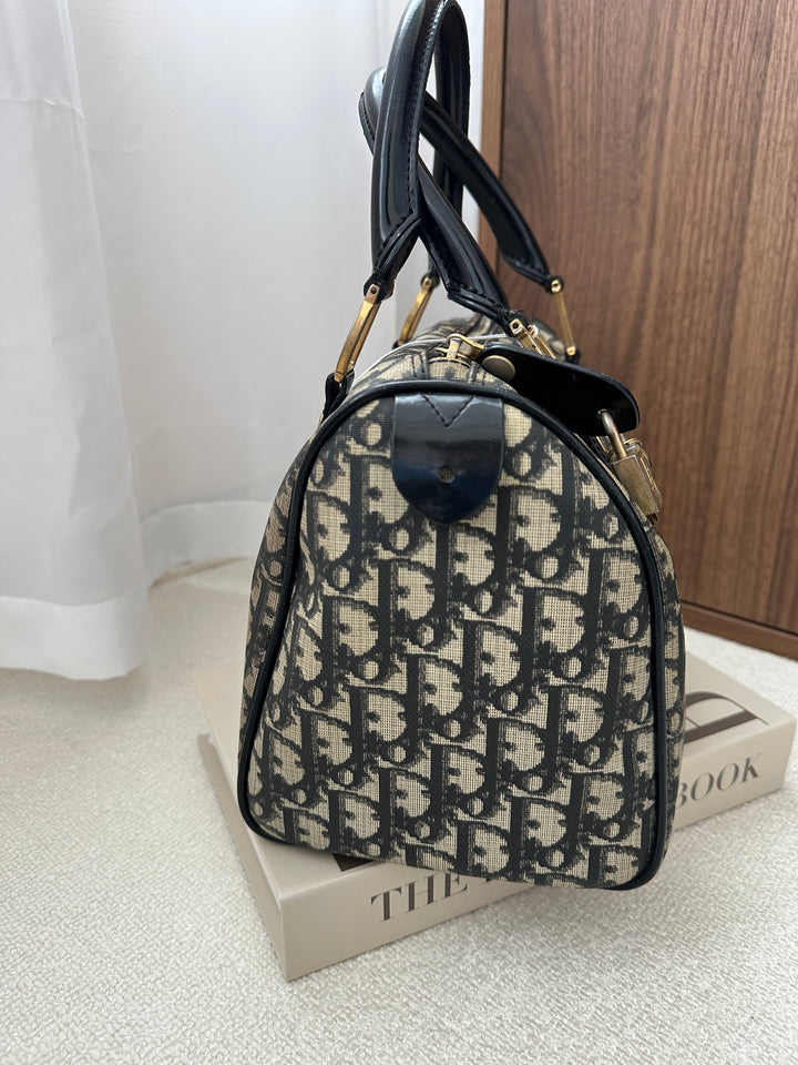 Christian Dior Monogram Boston Bag 🖤✨ With Lock & Key | Excellent Condition