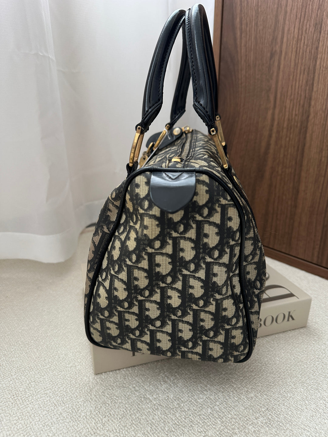 Christian Dior Monogram Boston Bag 🖤✨ With Lock & Key | Excellent Condition