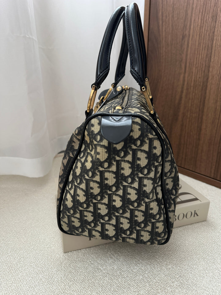 Christian Dior Monogram Boston Bag 🖤✨ With Lock & Key | Excellent Condition