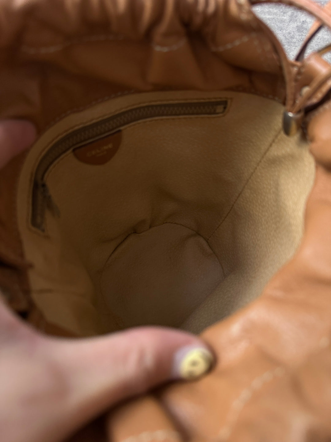 Celine Triomphe Suede Arc Shoulder Bag 🥐｜Rare Half-Moon Design with Iconic Embroidery