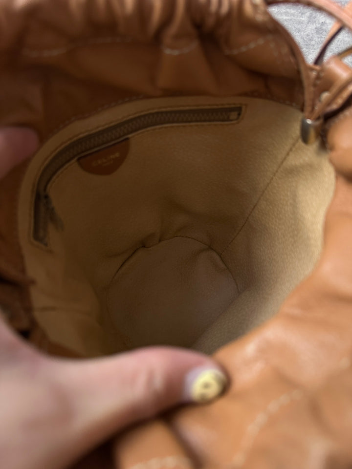 Celine Triomphe Suede Arc Shoulder Bag 🥐｜Rare Half-Moon Design with Iconic Embroidery