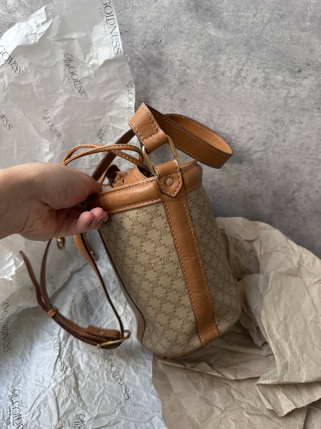 Celine Triomphe Suede Arc Shoulder Bag 🥐｜Rare Half-Moon Design with Iconic Embroidery