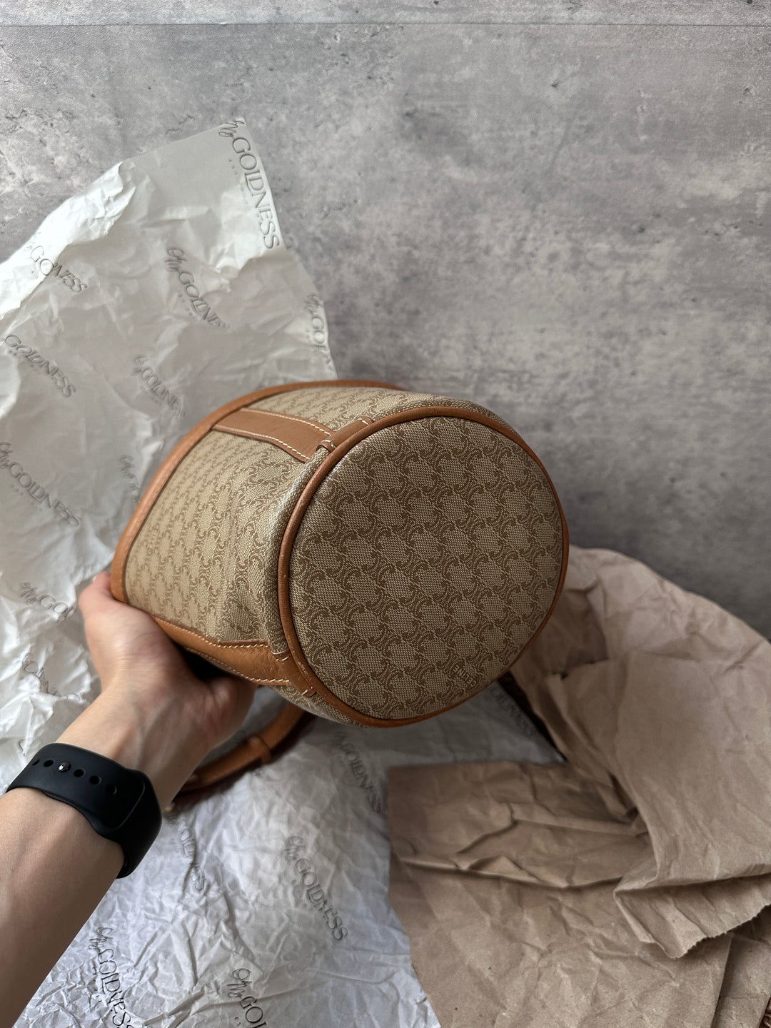 Celine Triomphe Suede Arc Shoulder Bag 🥐｜Rare Half-Moon Design with Iconic Embroidery