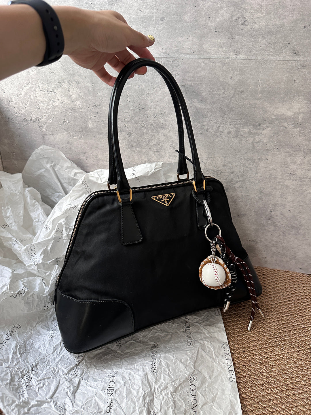 Dior Lady Dior Tweed Cannage Tote with Lilac Leather Handles 🌸｜Unique Textured Fabric & Feminine Charm
