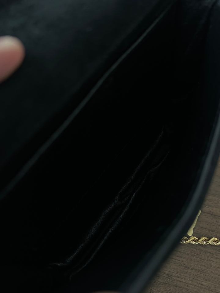 Celine Suede Triumph “Diamond Buckle” Crossbody🖤✨ | Timeless Parisian Elegance