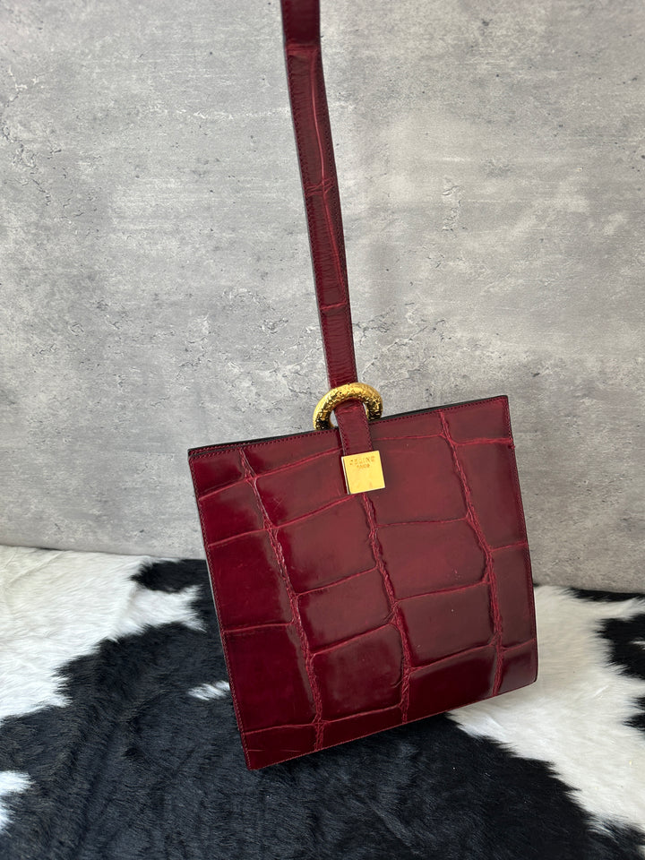 Celine Crocodile Donut Bucket Bag ❤️🐊｜Exotic Crocodile × Iconic Donut Hardware × Archive Collectible