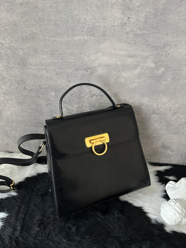 Ferragamo Lizard Leather Kelly Bag 😻｜Rare Exotic Leather × Elegant Top Handle × Lightweight Luxury