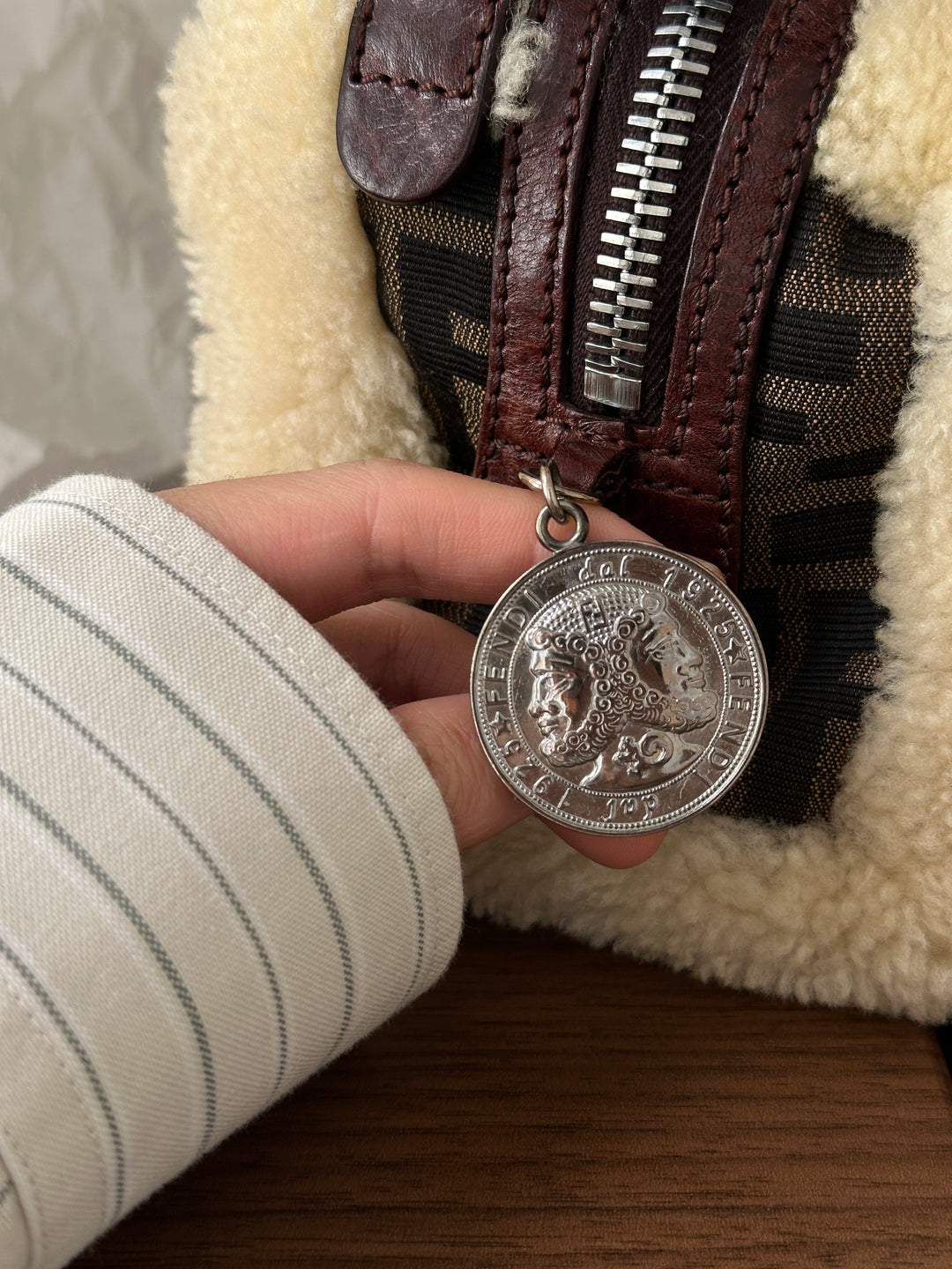 Fendi Shearling FF Monogram Handbag 🍂 | Cozy Vintage Charm in 3 Ways✨