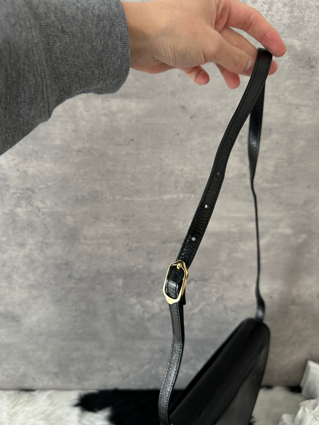 Yves Saint Laurent Lizard Leather Crossbody Bag 🖤｜Rare Exotic Leather × Vintage Elegance × Timeless Silhouette