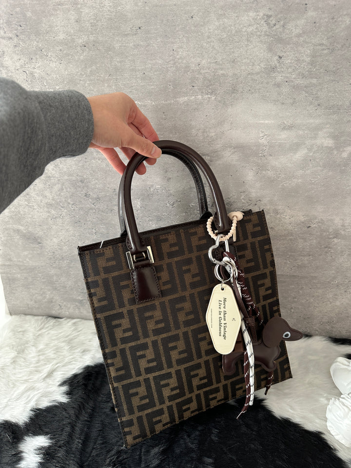 Fendi Zucca Monogram Small Tote 🤎👜｜Structured Silhouette × Iconic Pattern × Versatile Carry