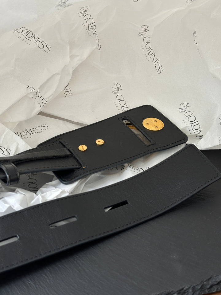 Dior Oversized Rotating Gold Buckle Belt ✨ | Iconic Statement Piece 🖤