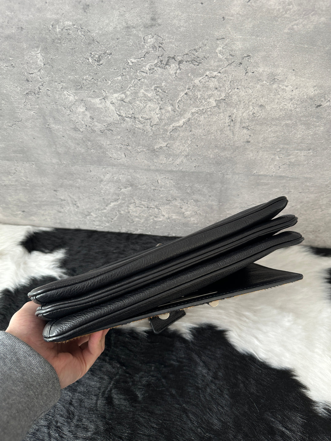 Prada Leopard Haircalf Chain Bag 🐆⛓️🔒｜Padlock Closure, Rare Material, Functional Interior